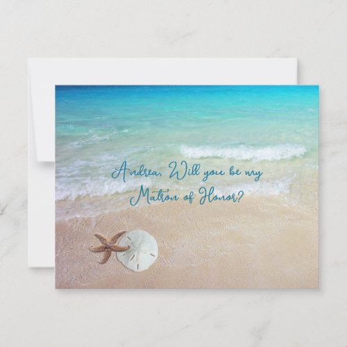Sand Dollar Will You Be My Bridesmaid Card