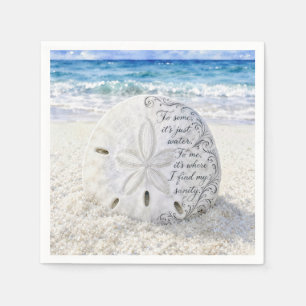 Sand Dollar with Inspirational Quote Napkins