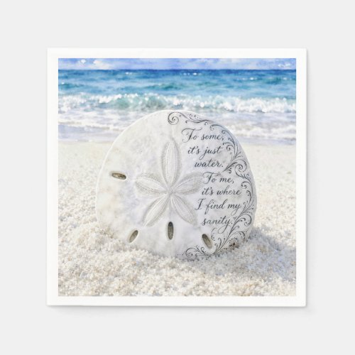 Sand Dollar with Inspirational Quote Napkins