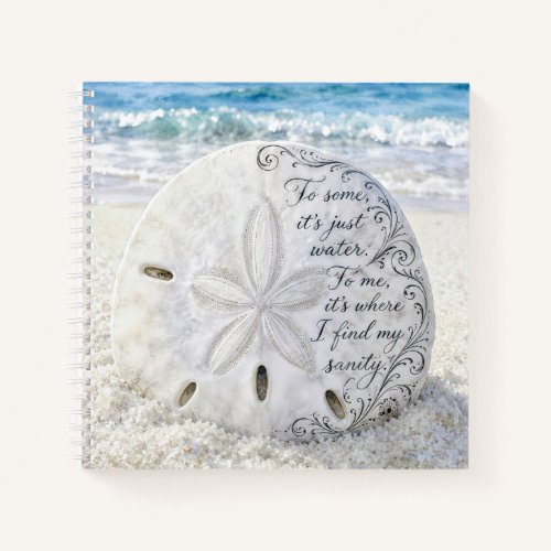 Sand Dollar with Inspirational Quote Notebook