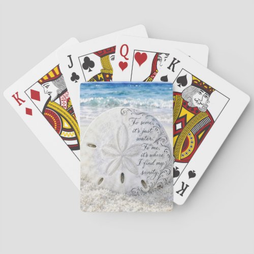 Sand Dollar with Inspirational Quote Poker Cards