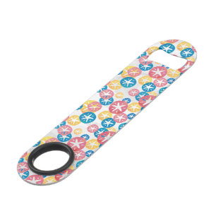 Sand Dollar Yellow Red Blue Pattern Bar Key