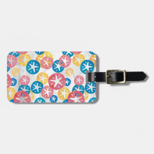 Sand Dollar Yellow Red Blue Pattern Luggage Tag