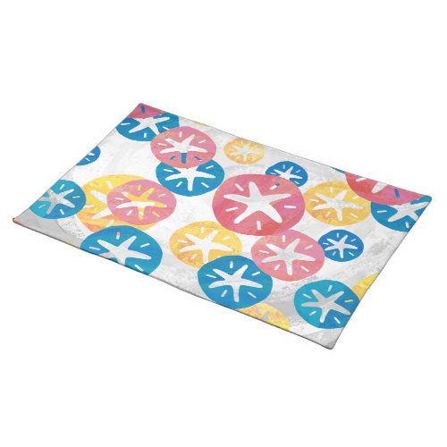 Sand Dollar Yellow Red Blue Pattern Placemat