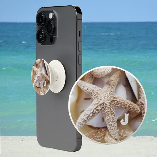 Sand Dollars and Starfish with Monogram PopSocket