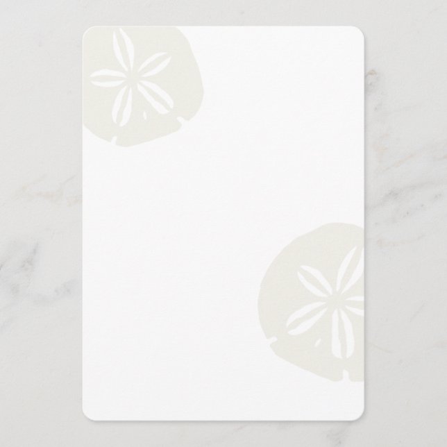 Sand Dollars Blank Beach Wedding Fan Program Paper (Front)