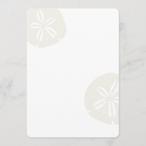 Sand Dollars Blank Beach Wedding Fan Program Paper