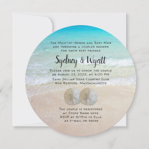 Sand Dollars Couples Shower Engagement Party Invitation