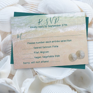 Sand Dollars Menu Reply Beach Background Image Invitation