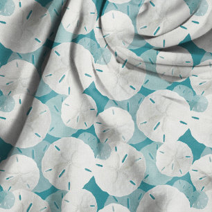 Sand Dollars Pattern Blue Fabric