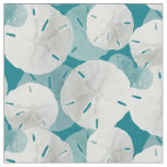 Sand Dollars Pattern Blue Fabric