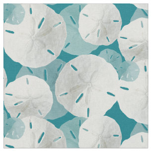 Sand Dollars Pattern Blue Fabric