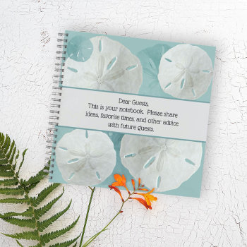 Sand Dollars Rental Property Guest Review Notebook by millhill at Zazzle