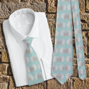 Sand Dollars Sea Foam Green Neck Tie