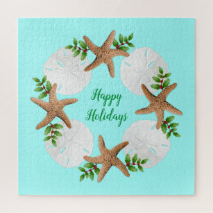 Sand Dollars Starfish Christmas Holiday Puzzle