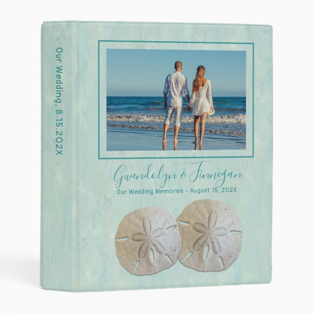 Sand Dollars Wedding Photo Template Memories Mini Binder (Front/Spine)