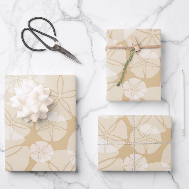 Sand Dollars Wrapping Paper Sheets (Front)