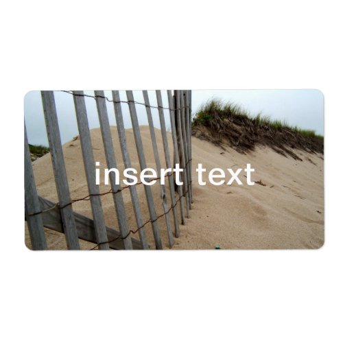 Sand Dune Beach Fence Label