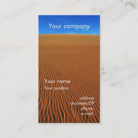 "sand Dune" Business Card