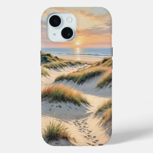 Sand Dune Footprints iPhone 15 Case