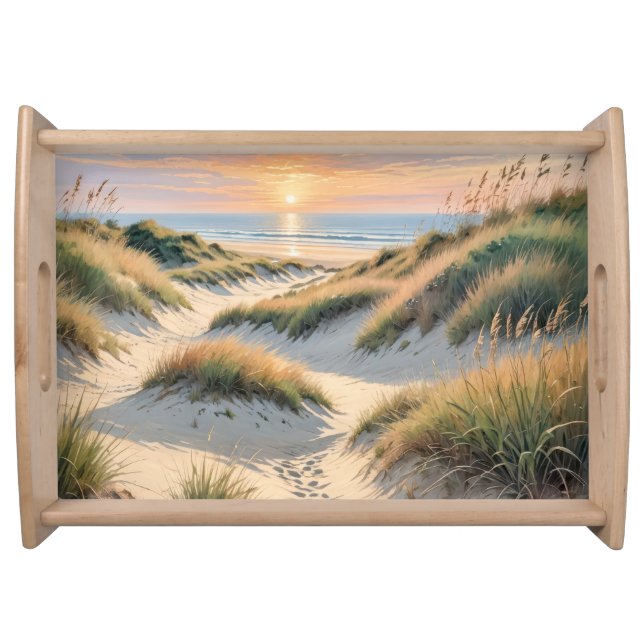 Sand Dune Footprints Serving Tray (Front)