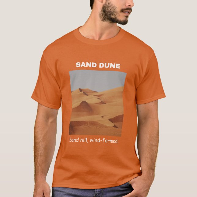 Sand Dune Geography T-Shirt in Texas Orange (Front)