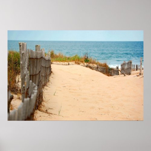 Sand Dune  Sea Fence Poster
