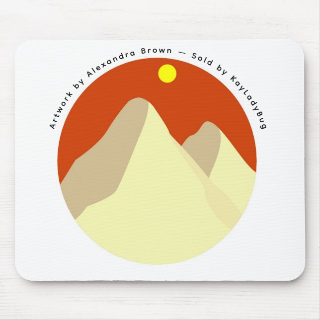 Sand Dunes Amongst Orange Sky Mouse Pad (Front)