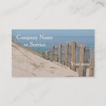 Sand Dunes And Beach Fence Business Card by backyardwonders at Zazzle