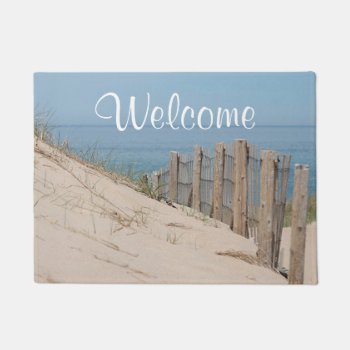 Sand Dunes And Beach Fence Doormat by backyardwonders at Zazzle