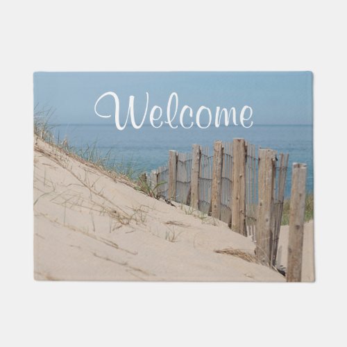 Sand dunes and beach fence doormat