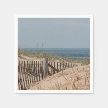 Sand Dunes And Beach Fence Napkins by backyardwonders at Zazzle
