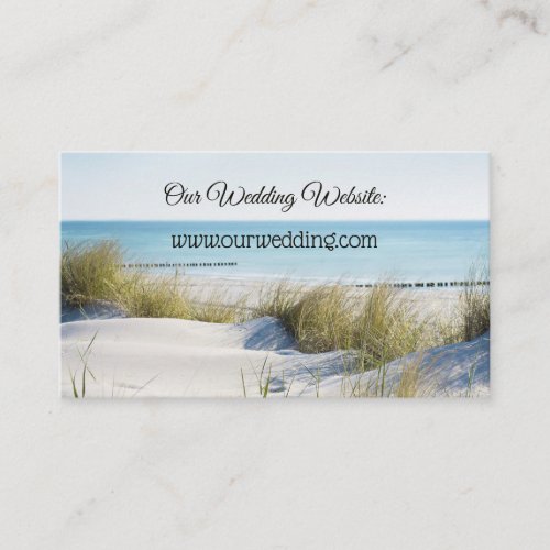 Sand Dunes and Beach Wedding Website Insert Card