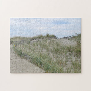 Sand dunes at Nauset Beach, Cape Cod Jigsaw Puzzle