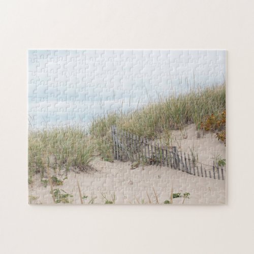 Sand dunes at Race Point Cape Cod Jigsaw Puzzle