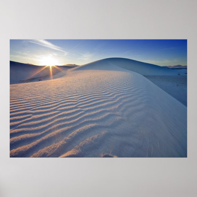 Sand dunes at White Sands National Monument in 5 Poster (Front)