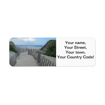 Sand Dunes Block Island Label by VacationPhotography at Zazzle