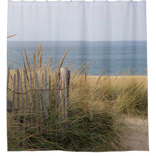 Sand dunes by the ocean shower curtain