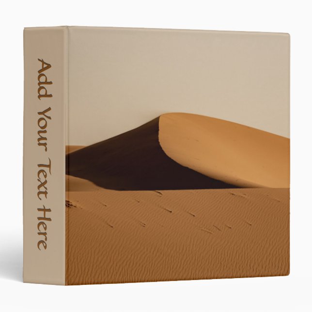 Sand Dunes Desert Landscape Add Text 3 Ring Binder (Front/Spine)
