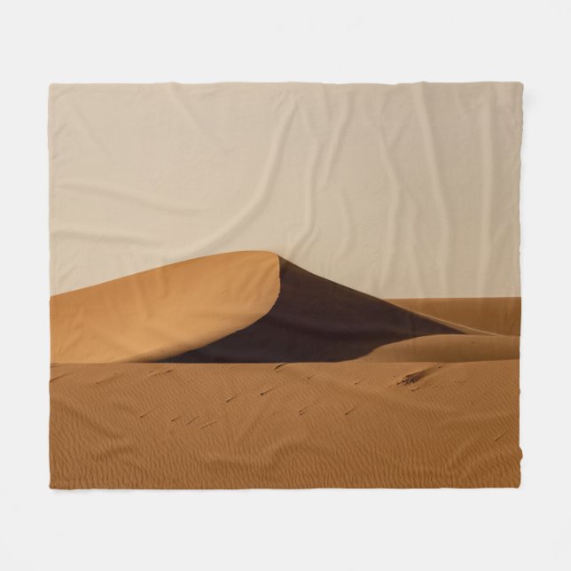 Sand Dunes Desert Landscape Fleece Blanket (Front (Horizontal))