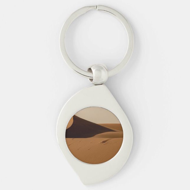 Sand Dunes Desert Landscape Keychain (Front)