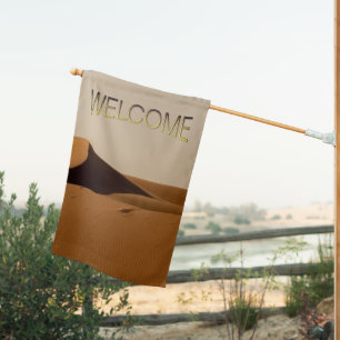 Sand Dunes Desert Landscape Welcome House Flag