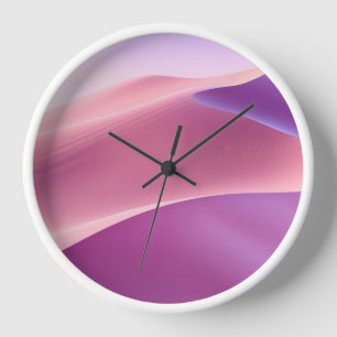 Sand dunes in pink and lavender clock