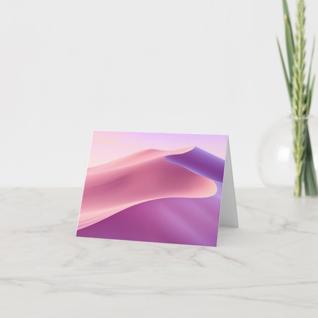Sand dunes in pink and lavender note card (Front)
