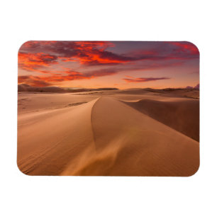 Sand Dunes in the Desert at Sunset Magnet
