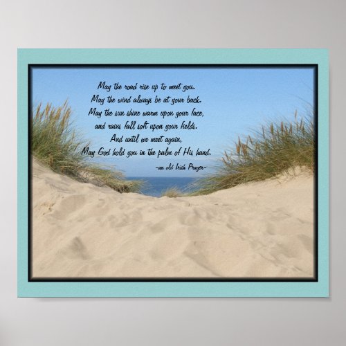 Sand Dunes Irish Prayer Poster