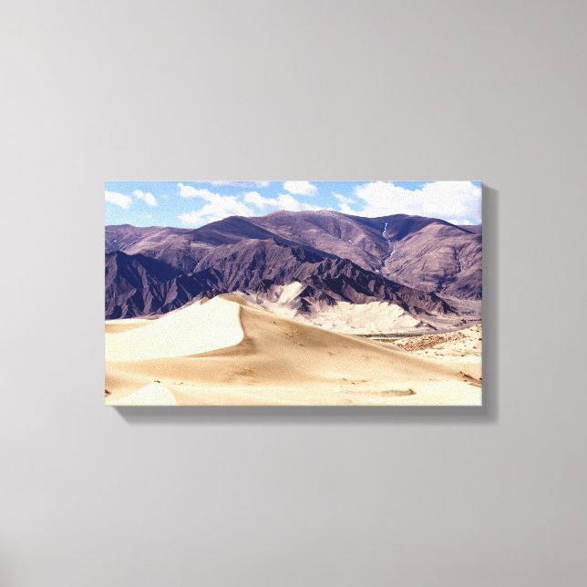 Sand dunes near Samye Monastery - Tibet Canvas Print (Front)