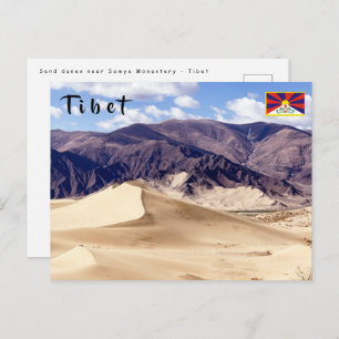 Sand dunes near Samye Monastery - Tibet Postcard