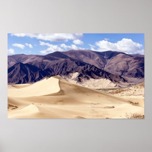 Sand dunes near Samye Monastery _ Tibet Poster