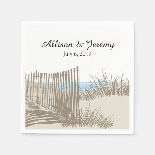 Sand Dunes | Wedding Paper Napkins (Front)